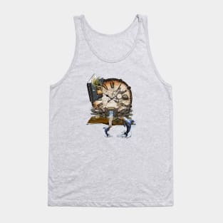 Steam-punk ocean library Tank Top